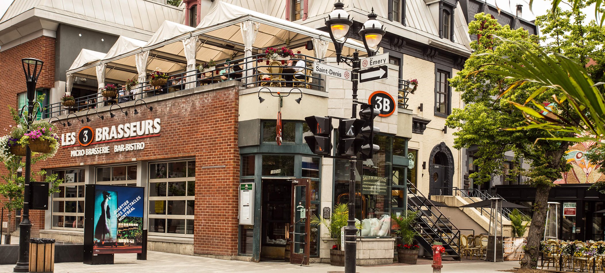 Les 3 Brasseurs dans le quartier Saint Denis, un bon bar restaurant sur Montréal